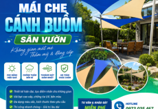 Thi Công Mái Che Cánh Buồm Sân Vườn TPHCM