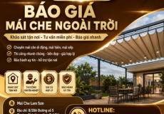 Báo Giá Mái Che Ngoài Trời TPHCM – Thi Công Giá Tốt, Bền Đẹp Tại Mái Che Lam Sơn
