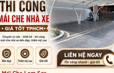 Nhận Thi Công Mái Che Nhà Xe TPHCM Uy Tín, Bền Đẹp, Giá Tốt