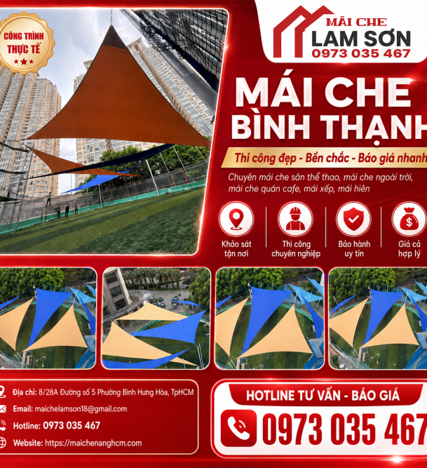 Thi Công Mái Che Bình Thạnh | Mái Che Lam Sơn