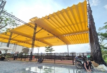 THI CÔNG MÁI CHE SÂN PICKLEBALL