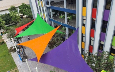 Thi công mái che cánh buồm