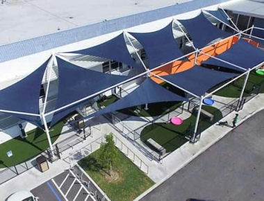 THI CÔNG MÁI CHE CÁNH BUỒM NHÀ HÀNG