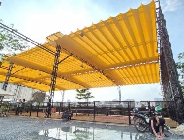 THI CÔNG MÁI CHE SÂN PICKLEBALL