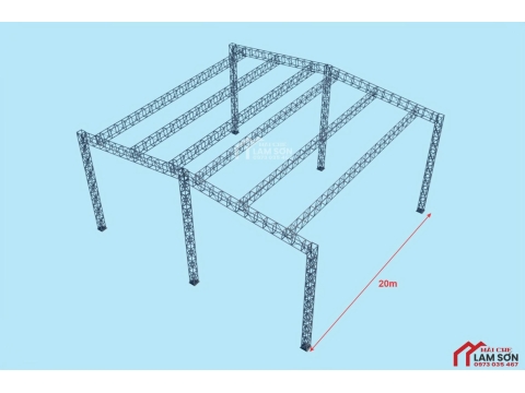 thiết kế thi công mái che xếp cho sắt thép mạnh tiến phát  phương án 2