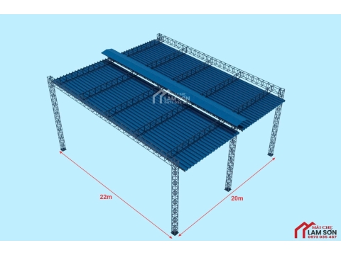thiết kế thi công mái che xếp cho sắt thép mạnh tiến phát 