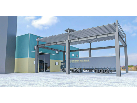 Thi công mái che cho công ty nhựa bình minh