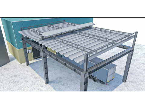 Thi công mái che cho công ty nhựa bình minh