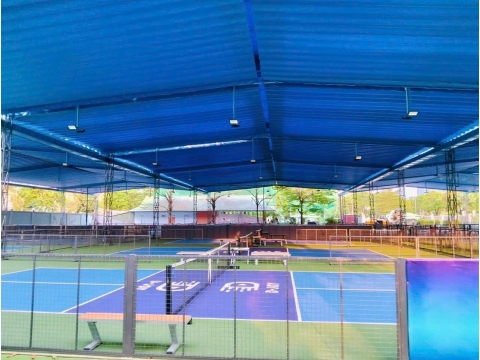 Hệ thống mái che sân thể thao pickeball cao cấp