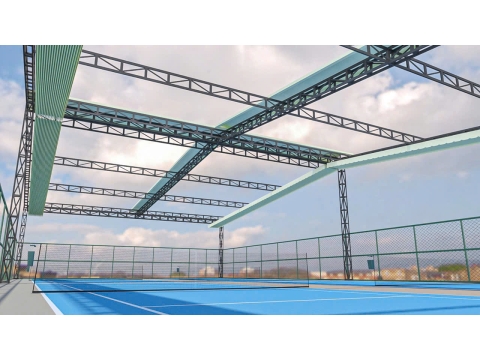 Hệ thống mái che sân thể thao pickeball cao cấp