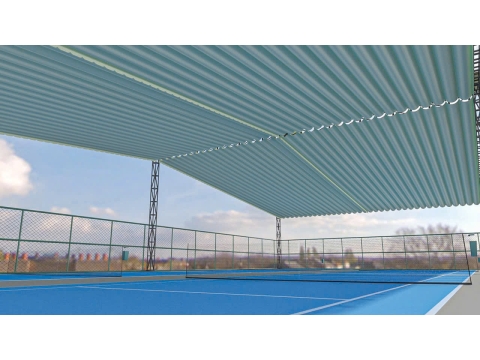 Hệ thống mái che sân thể thao pickeball cao cấp