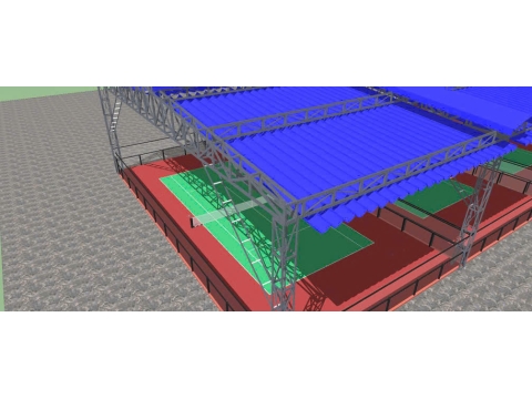 Hệ thống mái che sân thể thao pickeball cao cấp