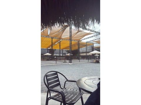 Hệ thống mái che sân thể thao pickeball cao cấp