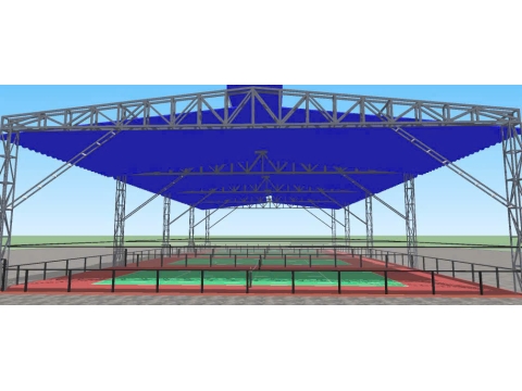 Hệ thống mái che sân thể thao pickeball cao cấp
