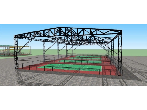 Hệ thống mái che sân thể thao pickeball cao cấp