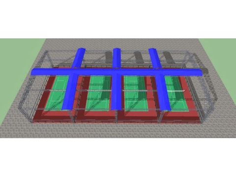 Hệ thống mái che sân thể thao pickeball cao cấp