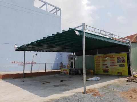 Thi Công mái che giá rẻ quận tân phú