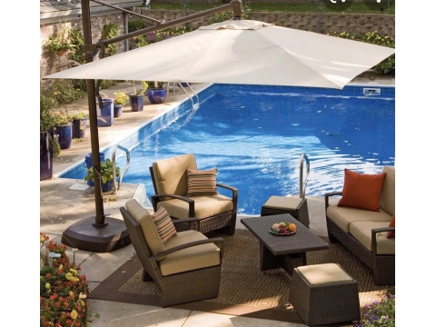 Cung cấp thi công mái che dù che cho hồ bơi