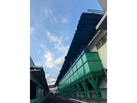 Thi công mái che khu công nghiệp Long Giang