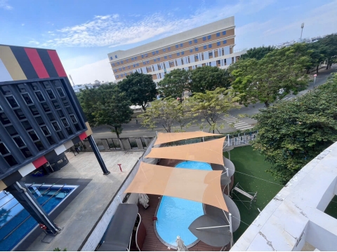 Thiết kế thi công mái che hồ bơi ở Phan thiết