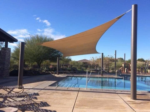 Thiết kế thi công mái che hồ bơi ở Phan thiết