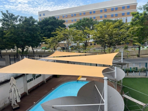 Thiết kế thi công mái che hồ bơi ở Phan thiết