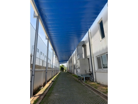 thi công mái che  khu công nghiêp long giang tiền giang