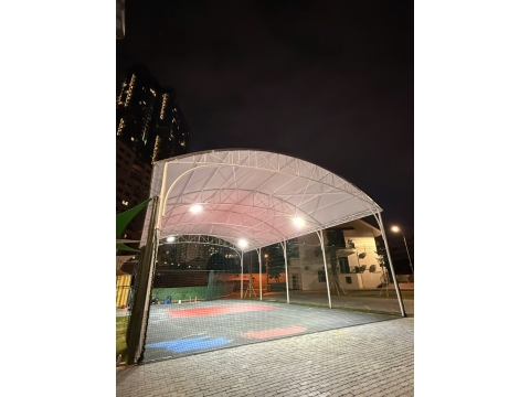 mái che nhà vòm  sân pickleball 