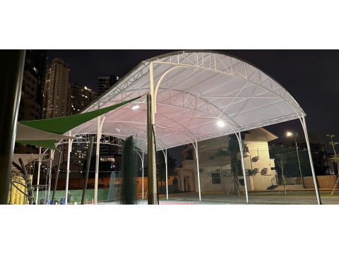 mái che nhà vòm  sân pickleball 