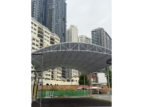 mái che nhà vòm  sân pickleball 