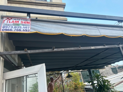 lắp đặt mái che sân thượng