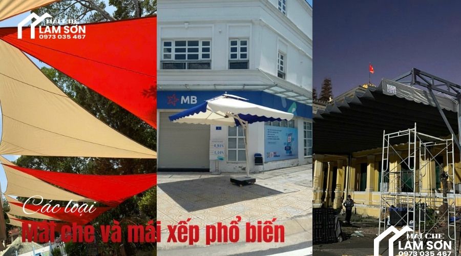 Mái che cố định bền đẹp cho ngân hàng, trường học, khu công nghiệp