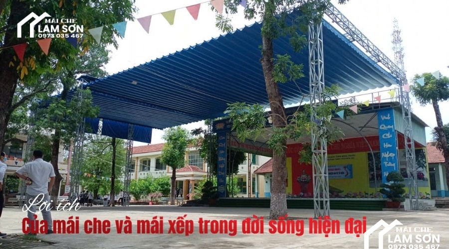 Lợi ích mái che mái xếp trong đời sống hiện đại