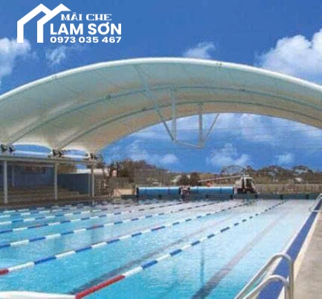Cung cấp thi công mái che dù che cho hồ bơi