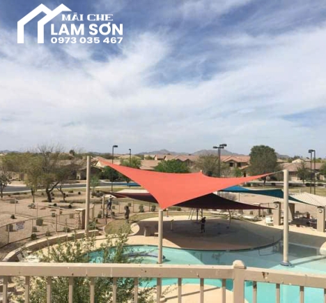 Thiết kế thi công mái che hồ bơi ở Phan thiết